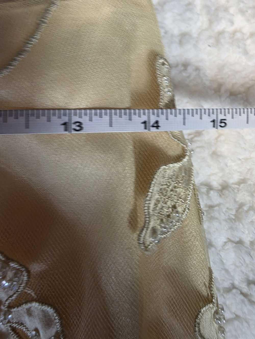 Shani Cream Embroidered Mesh Maxi Skirt Size 4 Romantic Floral Mermaid Hem - Picture 4 of 8
